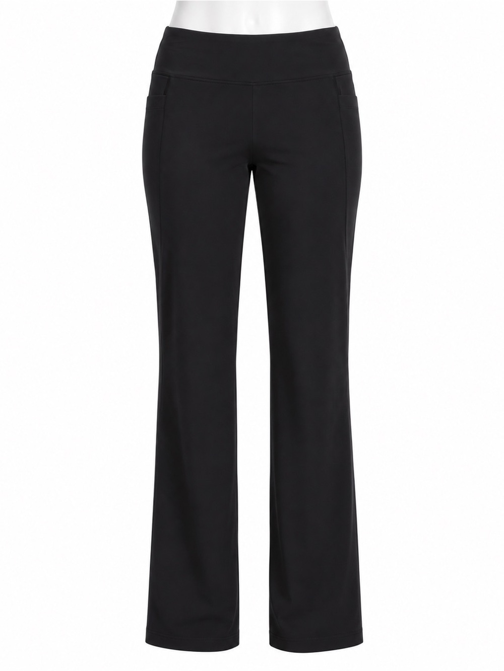 Size 2X Athleta Black Straight Leg Yoga Pants High Rise Pockets Activewear